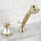 Kingston Brass KSK4302PLTR Transfer Valve Set For Roman Tub Filler, Polished Brass KSK4302PLTR - alternate 4